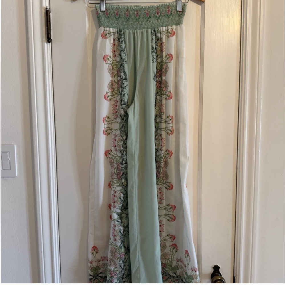 Alice and Olivia Smocked Back Ceresi Top XSmall & Palazzo Pants Small $708 - Picture 10 of 12